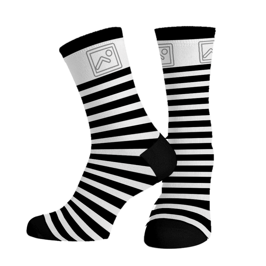 Corporate Stripes Cuff custom logo socks