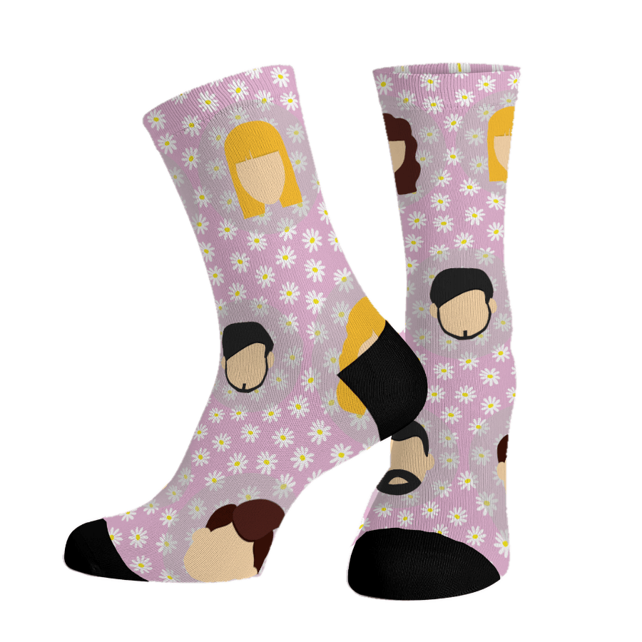 Daisies custom face socks