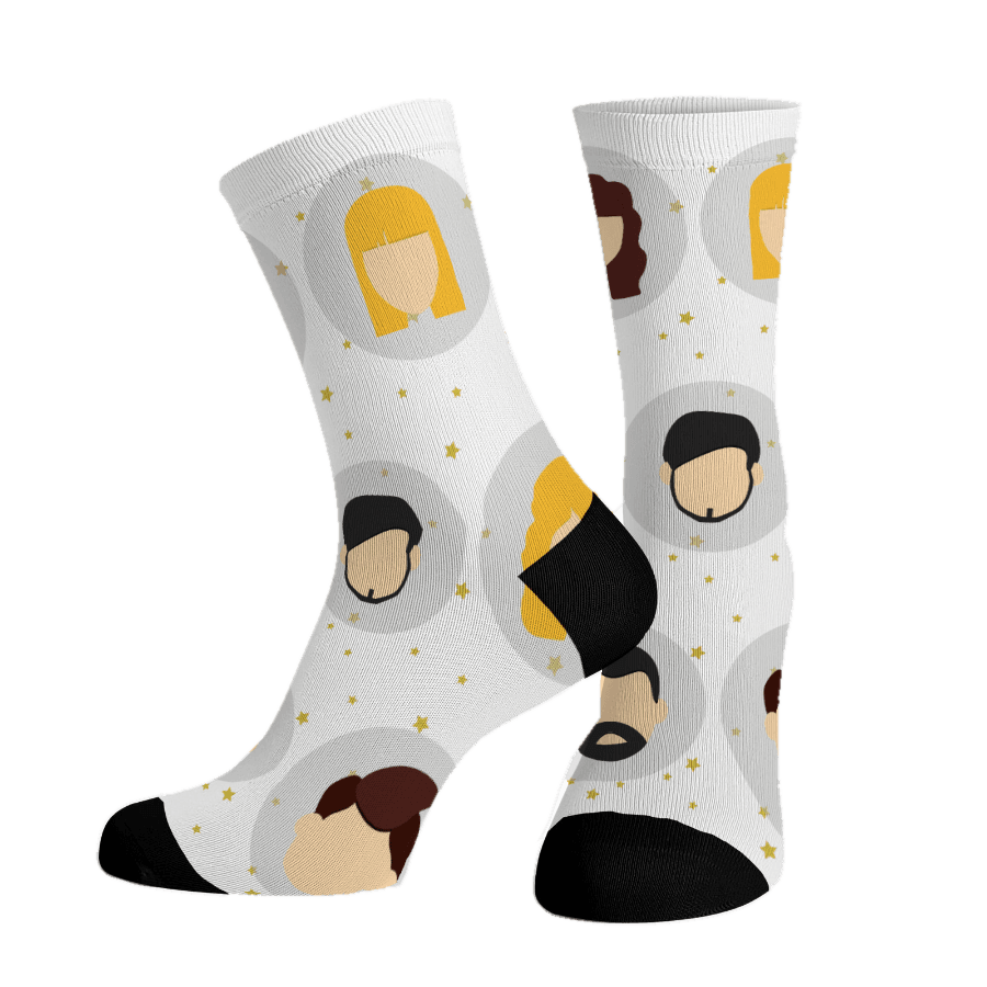 Stars custom face socks
