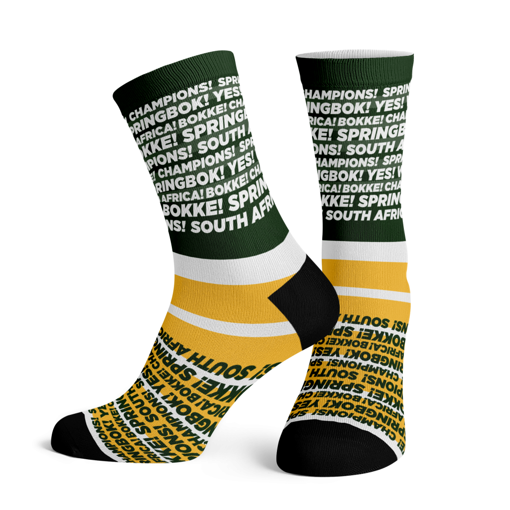 Green And Gold Socks - Lets Get Custom